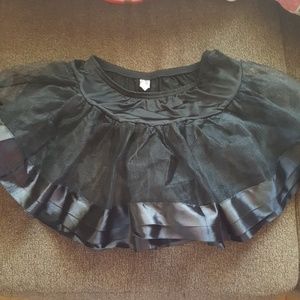 Tutu Skirt Costume one size black satin trim